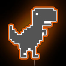 Charger l'image dans la galerie, 8bit Dino RGB neon sign orange