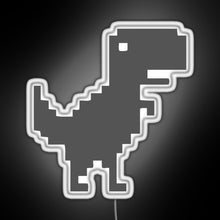 Charger l'image dans la galerie, 8bit Dino RGB neon sign white