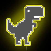 Charger l'image dans la galerie, 8bit Dino RGB neon sign yellow