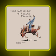 Charger l'image dans la galerie, Bad Bunny nadie sabe lo que va a pasar manana RGB neon sign yellow