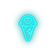 Charger l'image dans la galerie, ice_blue ice_cream led heart ice cream love relationship romance sweet valentine day neon factory