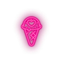 Charger l'image dans la galerie, Ice cream Heart ice cream love relationship romance sweet valentine day Neon led factory