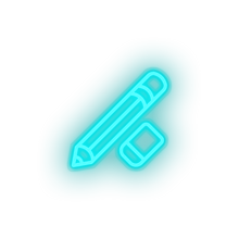 Charger l'image dans la galerie, ice_blue pencil_erase led back to school education erase pencil student study write neon factory