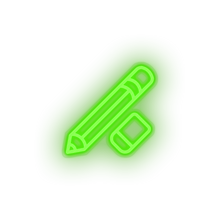 Charger l'image dans la galerie, green pencil_erase led back to school education erase pencil student study write neon factory