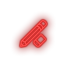 Charger l'image dans la galerie, red pencil_erase led back to school education erase pencil student study write neon factory