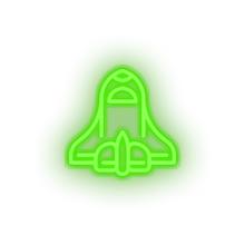 Charger l'image dans la galerie, green space_ship led adventure astronomy outer space space space ship spacecraft transportation neon factory