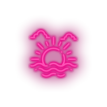 Charger l'image dans la galerie, pink sunset_sunrise led beach holiday sea summer sun sunset sunrise vacation neon factory