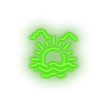 Charger l'image dans la galerie, green sunset_sunrise led beach holiday sea summer sun sunset sunrise vacation neon factory