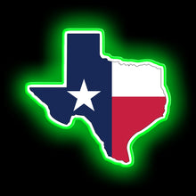 Charger l'image dans la galerie, Aperçu de l'État du Texas avec signe de néon drapeau