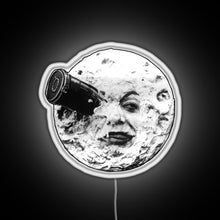 Charger l'image dans la galerie, A Trip to the Moon Le Voyage Dans La Lune face only RGB neon sign white