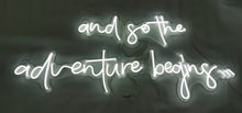 Charger l'image dans la galerie, And so the Adventure begins wall sign