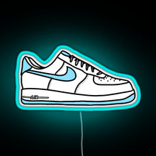 Charger l'image dans la galerie, Af1 sneakers RGB neon sign lightblue