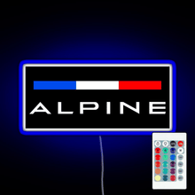 Charger l'image dans la galerie, Alpine F1 team colors RGB neon sign remote