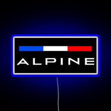 Charger l'image dans la galerie, Alpine F1 team colors RGB neon sign blue