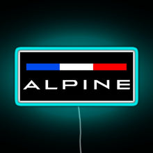 Charger l'image dans la galerie, Alpine F1 team colors RGB neon sign lightblue