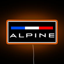 Charger l'image dans la galerie, Alpine F1 team colors RGB neon sign orange