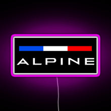Charger l'image dans la galerie, Alpine F1 team colors RGB neon sign  pink