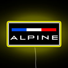 Charger l'image dans la galerie, Alpine F1 team colors RGB neon sign yellow