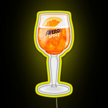 Charger l'image dans la galerie, Aperol Spritz in a Glass RGB neon sign yellow