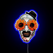 Charger l'image dans la galerie, Art The Clown Terrifier 2 Sunflower Sunglasses RGB neon sign blue