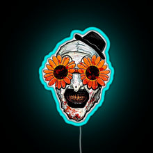 Charger l'image dans la galerie, Art The Clown Terrifier 2 Sunflower Sunglasses RGB neon sign lightblue