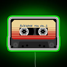 Charger l'image dans la galerie, Awesome Mixtape Vol 2 Cassette Retro RGB neon sign green