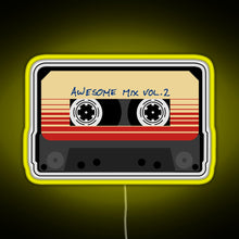 Charger l'image dans la galerie, Awesome Mixtape Vol 2 Cassette Retro RGB neon sign yellow