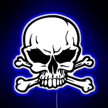 Charger l'image dans la galerie, Awesome skull RGB neon sign blue