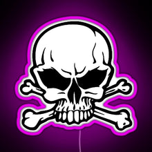 Charger l'image dans la galerie, Awesome skull RGB neon sign  pink