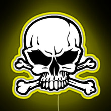 Charger l'image dans la galerie, Awesome skull RGB neon sign yellow