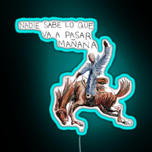 Charger l'image dans la galerie, Bad bunny sticker album RGB neon sign lightblue