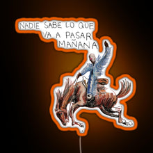 Charger l'image dans la galerie, Bad bunny sticker album RGB neon sign orange