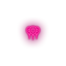 Charger l'image dans la galerie, pink ballons led balloons celebration heart love relationship romance valentine day neon factory