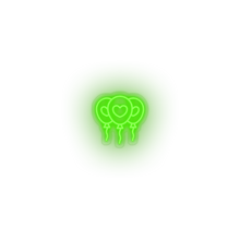 Charger l'image dans la galerie, green ballons led balloons celebration heart love relationship romance valentine day neon factory