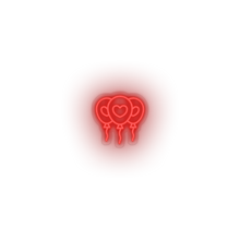 Charger l'image dans la galerie, red ballons led balloons celebration heart love relationship romance valentine day neon factory