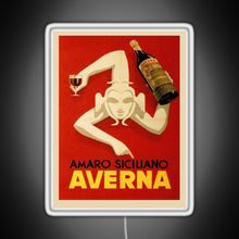 Charger l'image dans la galerie, Bar Amaro Siciliano Averna Red Wine Italy Drink RGB neon sign white