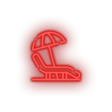 Charger l'image dans la galerie, beach chair Beach beach chair holiday lounger chair summer umbrella vacation Neon led factory