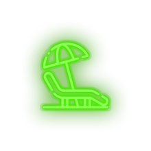Charger l'image dans la galerie, green beach_chair led beach beach chair holiday lounger chair summer umbrella vacation neon factory