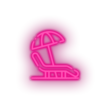 Charger l'image dans la galerie, pink beach_chair led beach beach chair holiday lounger chair summer umbrella vacation neon factory