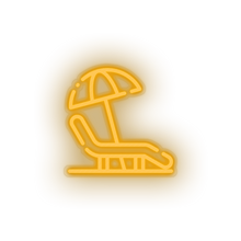 Charger l'image dans la galerie, warm_white beach_chair led beach beach chair holiday lounger chair summer umbrella vacation neon factory