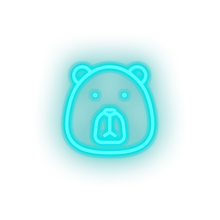 Charger l'image dans la galerie, ice_blue bear led animal bear carnivore cartoon fauna head zoo neon factory