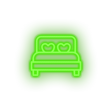 Charger l'image dans la galerie, green bed led bed bedroom love relationship romance sleep valentine day neon factory