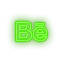 Charger l'image dans la galerie, green behance social network brand logo led neon factory