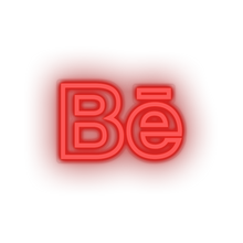 Charger l'image dans la galerie, red behance social network brand logo led neon factory