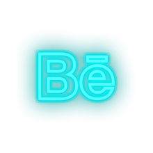 Charger l'image dans la galerie, ice_blue behance social network brand logo led neon factory