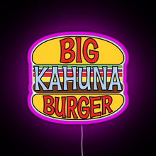 Charger l'image dans la galerie, Big Kahuna Burger Tee RGB neon sign  pink