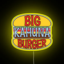 Charger l'image dans la galerie, Big Kahuna Burger Tee RGB neon sign yellow