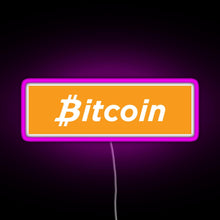 Charger l'image dans la galerie, Bitcoin Box Logo RGB neon sign  pink