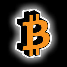 Charger l'image dans la galerie, Bitcoin cryptocurrency logo icon gift neon sign