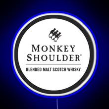 Charger l'image dans la galerie, Blended Malt Monkey Shoulder Scotch RGB neon sign blue
